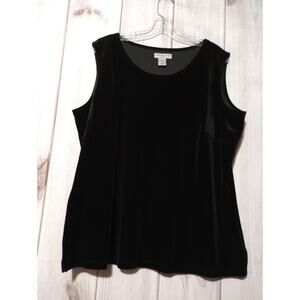 Notations Shirt‎ Ladies 1x Black Velvet Sleeveless